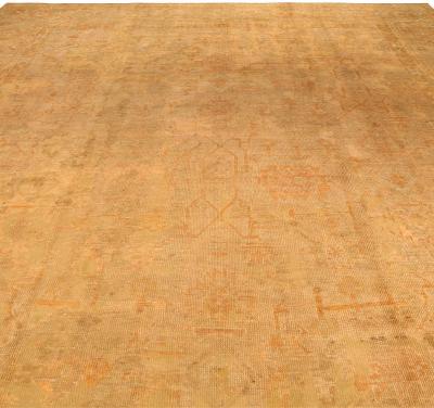 Antique Turkish Oushak Handmade Wool Rug