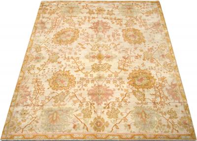 Antique Turkish Oushak Rug 104 x 119 