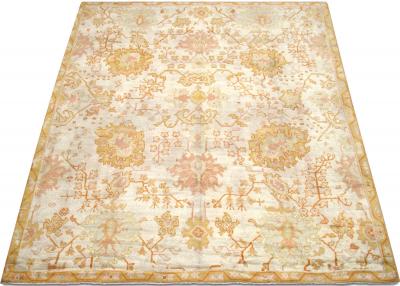 Antique Turkish Oushak Rug 104 x 119 