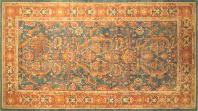 Antique Turkish Oushak Rug 122 x 222 