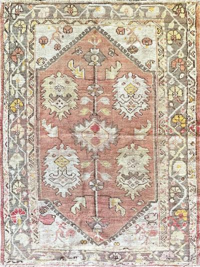 Antique Turkish Oushak Rug 4 x 53 