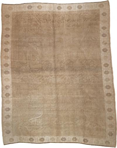 Antique Turkish Oushak Rug 7 5 x 9 2 