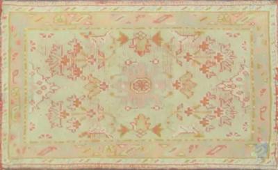 Antique Turkish Oushak Rug