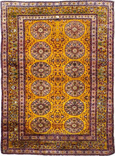 Antique Turkish Silk Rug 4 5 x 6 3 