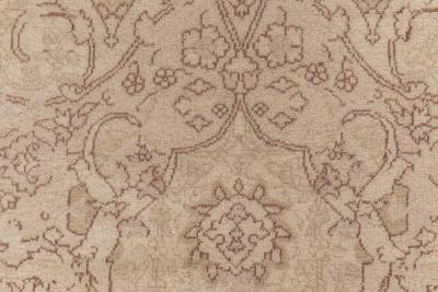 Antique Turkish Sivas Botanic Brown Handwoven Wool Carpet