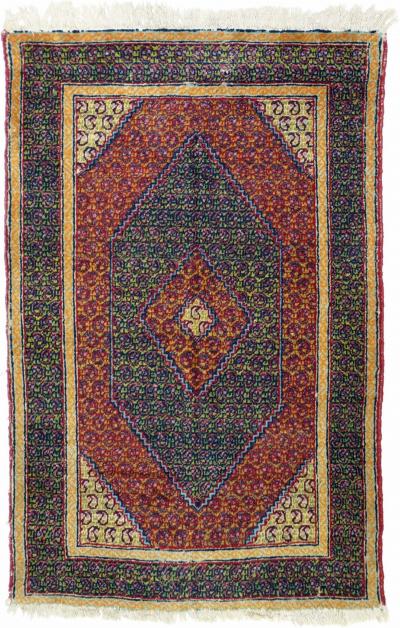 Antique Turkish Tribal Rug 3 x 47