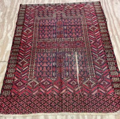 Antique Turkoman Engsi Hatchli Rug AS IS