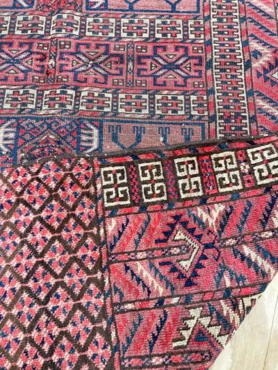 Antique Turkoman Engsi Hatchli Rug AS IS