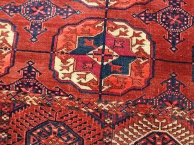 Antique Turkoman Tekke Main Carpet 76 x 107 