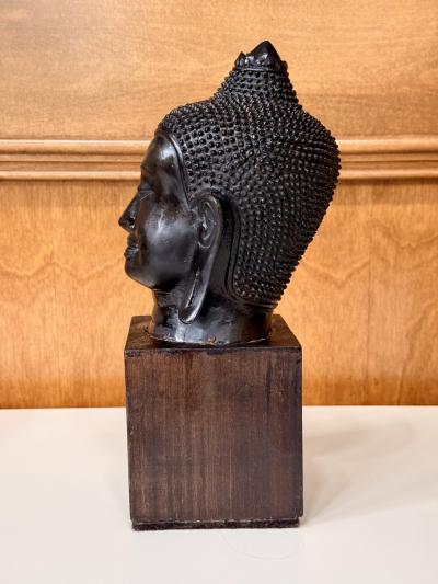 Antique U Thong Bronze Buddha Head Thailand