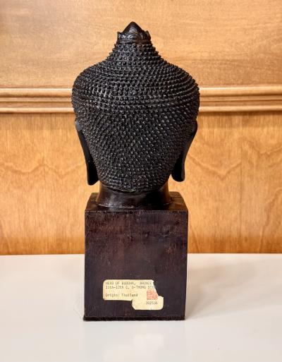 Antique U Thong Bronze Buddha Head Thailand