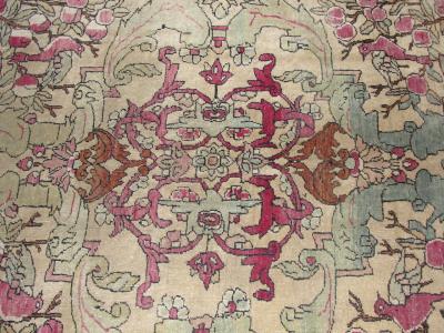 Antique Unusual Isfahan Carpet