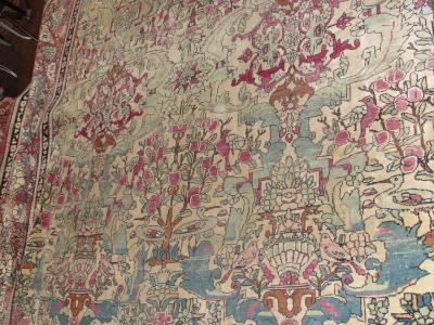 Antique Unusual Isfahan Carpet