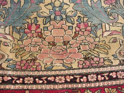 Antique Unusual Isfahan Carpet