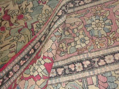 Antique Unusual Isfahan Carpet