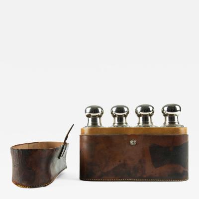 Antique Vanity Set Perfume Bottle Case