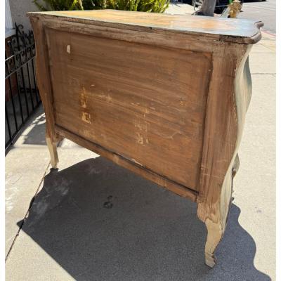 Antique Venetian Style Italian Painted Chest of Drawers Commode