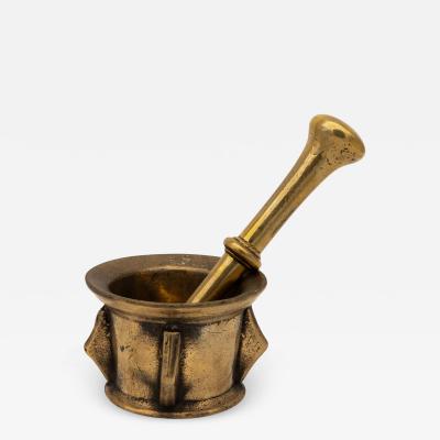 Antique Vintage Brass Mortar and Pestle
