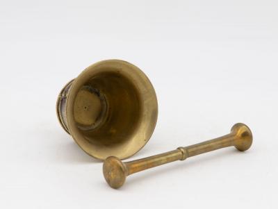 Antique Vintage Brass Mortar and Pestle