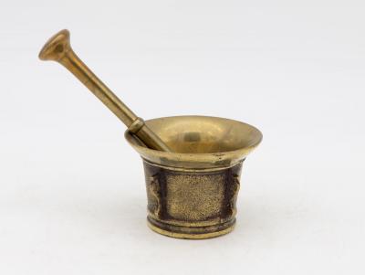 Antique Vintage Brass Mortar and Pestle