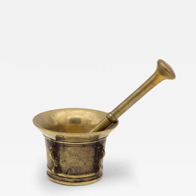 Antique Vintage Brass Mortar and Pestle