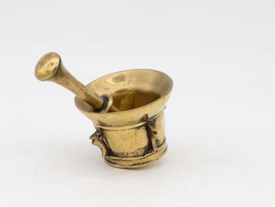 Antique Vintage Brass Mortar and Pestle