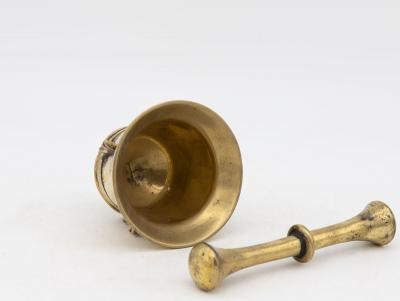 Antique Vintage Brass Mortar and Pestle