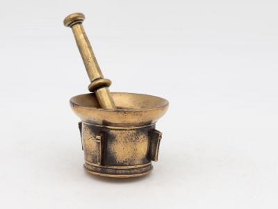 Antique Vintage Brass Mortar and Pestle