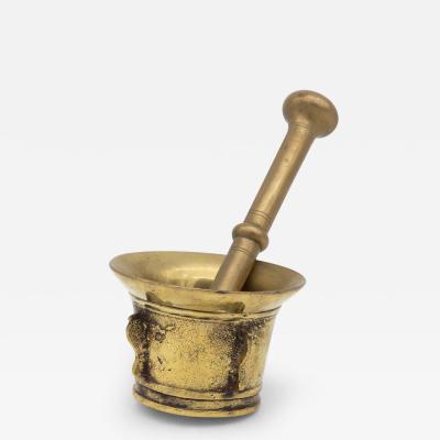 Antique Vintage Brass Mortar and Pestle