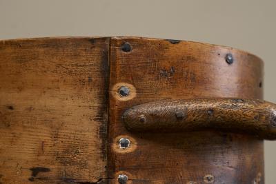 Antique Wabi Sabi Bowl or Centerpiece in Wood with Handle 19th Century