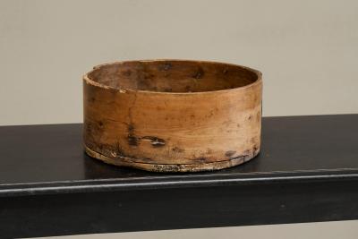 Antique Wabi Sabi Bowl or Centerpiece in Wood with Handle 19th Century