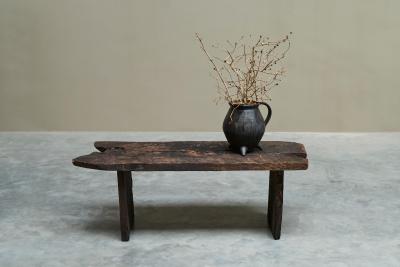 Antique Wabi Sabi Style Coffee or Side Table in Solid Wood
