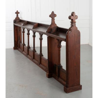 Antique Walnut Oak Church Railing