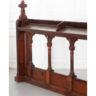 Antique Walnut Oak Church Railing