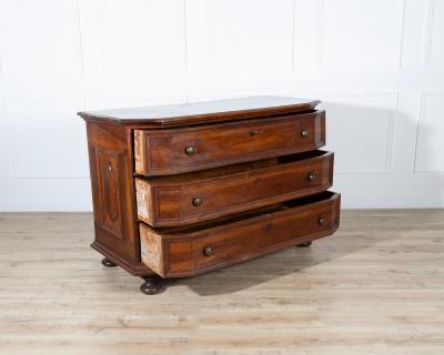 Antique Walnut Shapeless Chest Of Drawers Italy 17th Century