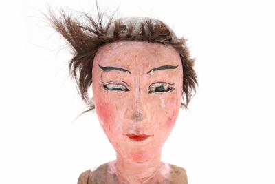 Antique Wooden Doll Heads