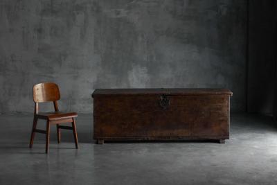 Antique Wooden Storage Chest France Late 18th Century