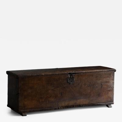 Antique Wooden Storage Chest France Late 18th Century