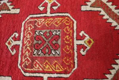 Antique Yastik Turkish Anatolian Rug Oushak