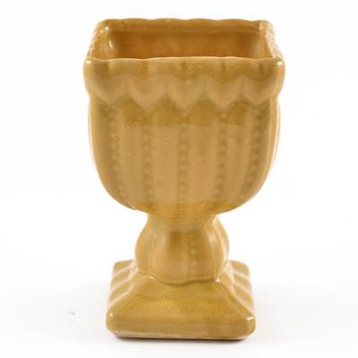 Antique Yellow Ware French Pottery Vase 19th Century Primitive