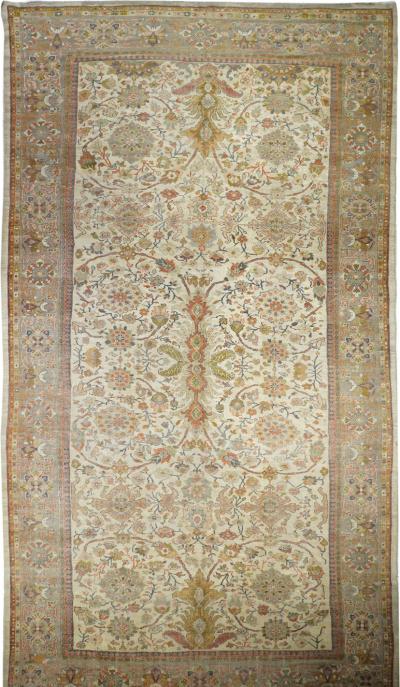 Antique Ziegler Mahal Rug 9 9 x 17 9 