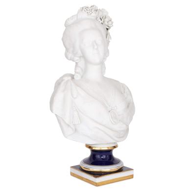 Antique biscuit porcelain figure of Queen Marie Antoinette