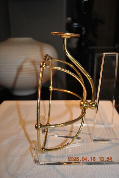 Antique brass wire basket sponge holder