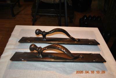 Antique bronze twisted rope door pulls