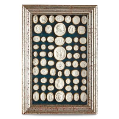 Antique collection of Italian Grand Tour plaster intaglios