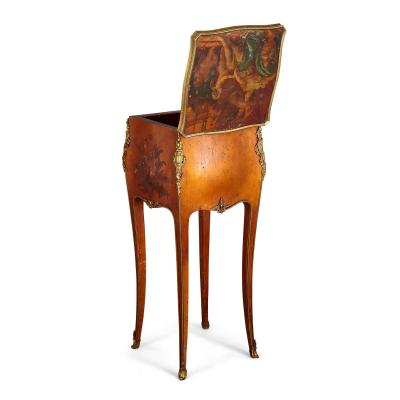 Antique gilt bronze mounted French side table