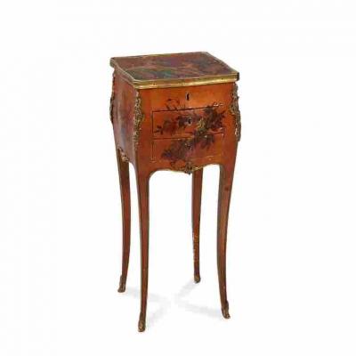 Antique gilt bronze mounted French side table