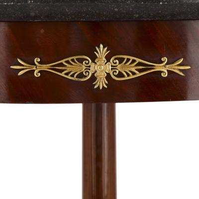 Antique gilt bronze mounted centre table with marble top