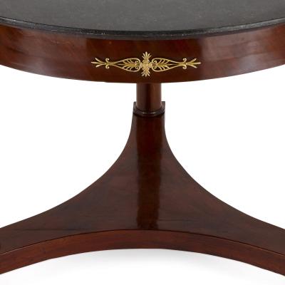 Antique gilt bronze mounted centre table with marble top