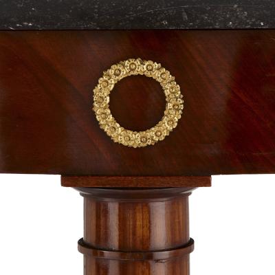 Antique gilt bronze mounted centre table with marble top